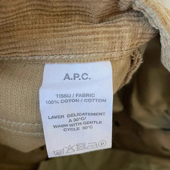 A.P.C petite new standard beige corduroy pants - Picture 8 of 10